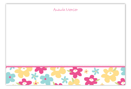 Floral Undies Flat Note Card