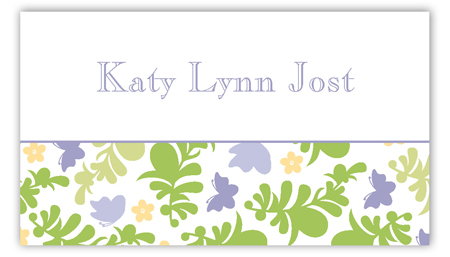 Fluttering Floral Calling Card