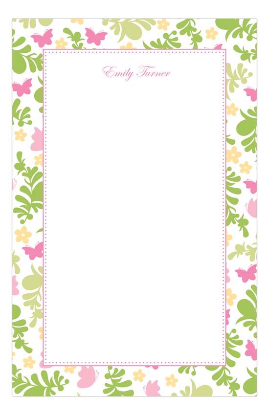 Fluttering Floral Notepad