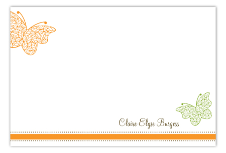 Fluttering Leaves Flat Note Card