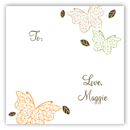 Fluttering Leaves Gift Tag