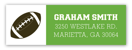 Football Field Address Label