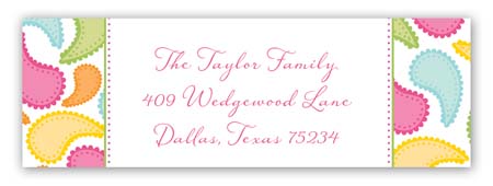 Fresh Paisley Address Label