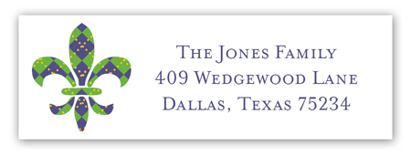 Funky Fleur de Lis Address Label