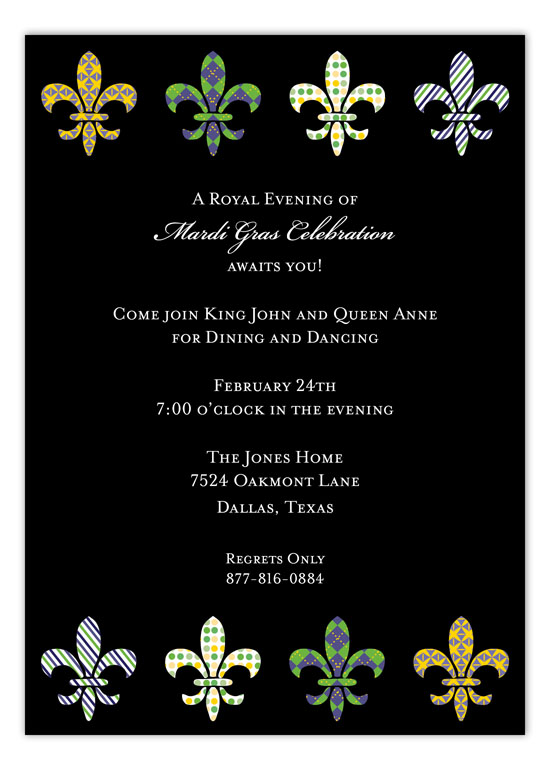 Funky Fleur de Lis Invitation