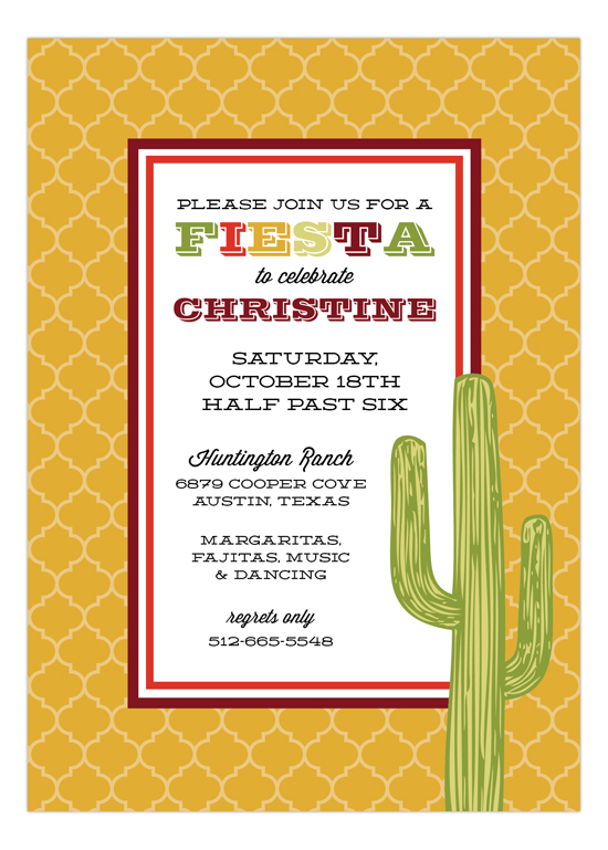 Geometric Fiesta Invitation