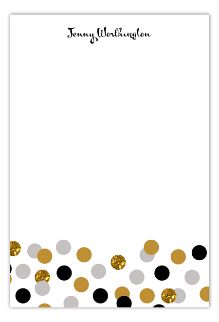 Glitter Confetti Flat Note Card