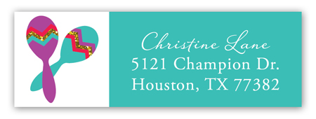 Glitter Fiesta Address Label