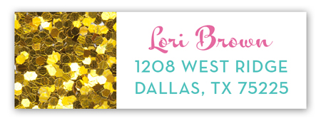 Glitter Party Address Label