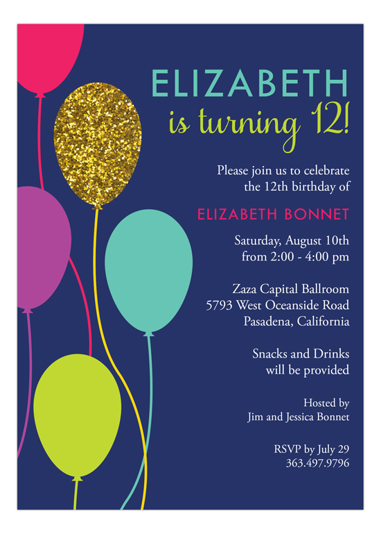 glitzy-balloon-invitation-pddd-np57py1226 Polka Dot Invitations Invitations