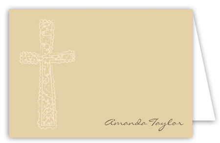 Gold Cross Background Note Card