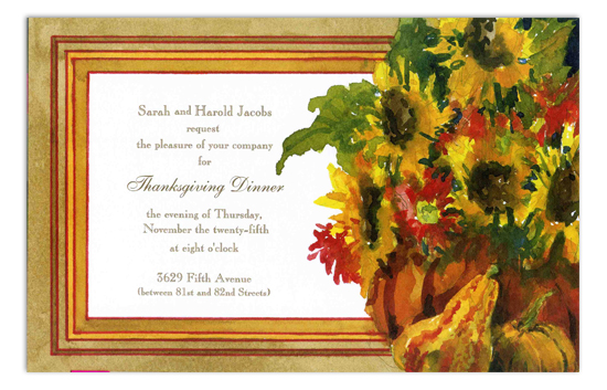 Gourds and Blooms Invitation