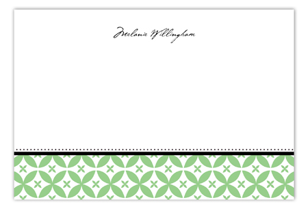 Green Elegance Flat Note Card