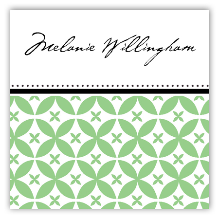 Green Elegance Square Sticker