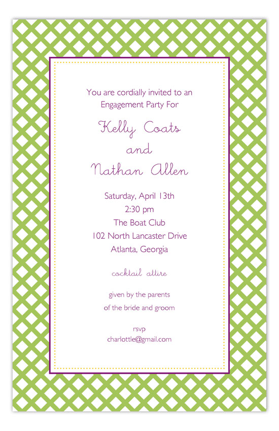 Green Garden Trellis Invitation