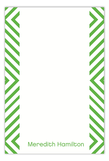 Green Graphic Sides Flat Note Card