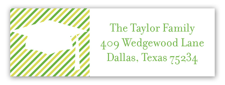 Green Oxford Grad Cap Address Label