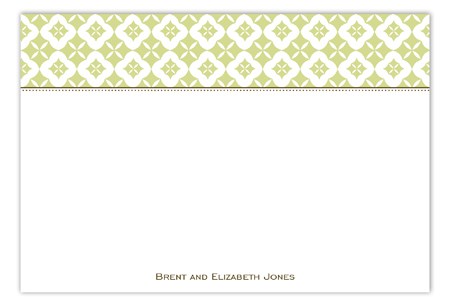 Green Pure Pattern Flat Note Card