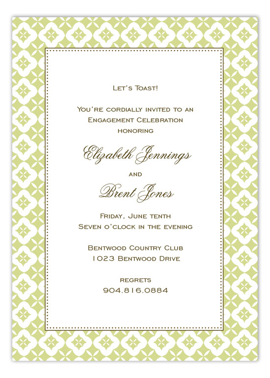 Green Pure Pattern Invitation