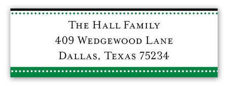 Green Senior Seal Address Label