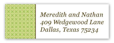 Green Sophisticate Address Label