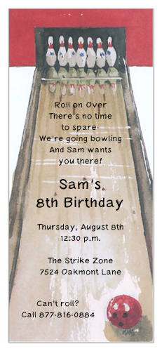 Gutter Ball Invitation