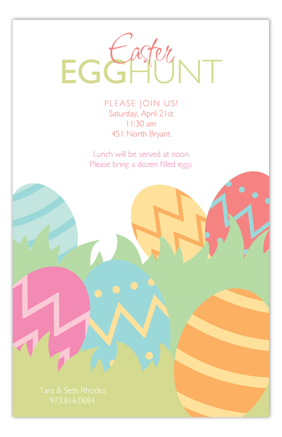 Happy Egg Hunting Easter Invitations