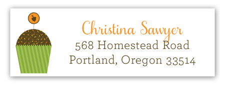 Harvest Cupcake Address Label