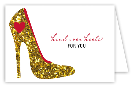 Head Over Heels Folded Valentine Card