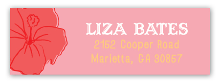 Hibiscus Bunch Address Label