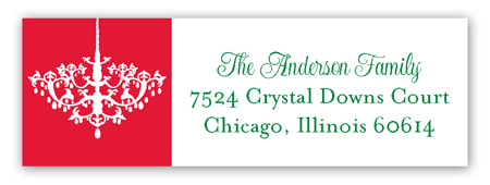 Holiday Chandelier Address Label