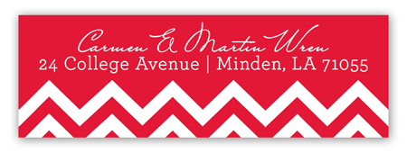 Holiday Chevron Address Label