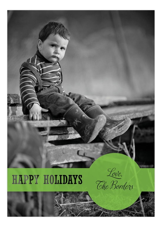 Holiday Dot Green Photo Card