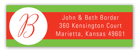 Holiday Dot White Address Label