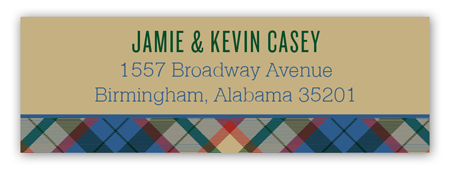 Holiday Tartan Address Label