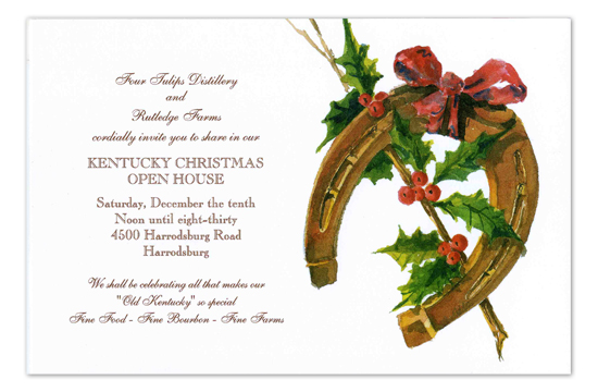 Holly and Horseshoe Invitation