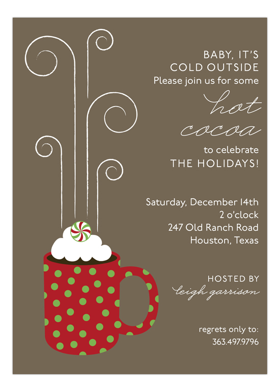 Hot Cocoa Mug Invitation