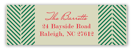 Khaki Pine Needle Jolly Address Labels