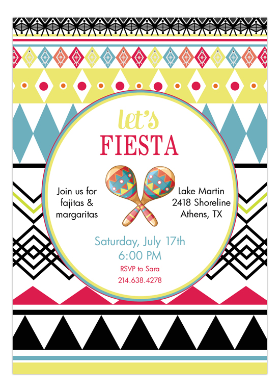 kadd-np57py1535 Fiesta Invitations