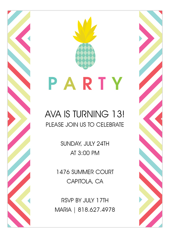 Pineapple and Bright Graphics Luau