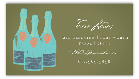 Khaki Savvy Cocktail Calling Card