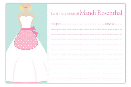 Kiss the Blond Cook Recipe Card