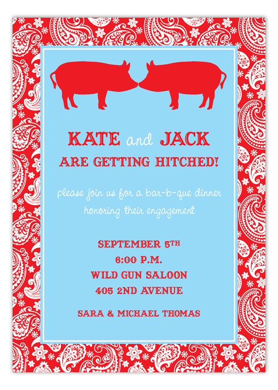 kissing-pigs-bbq-invitation-pcdd-np57ws1144pcdd Summer Party Ideas