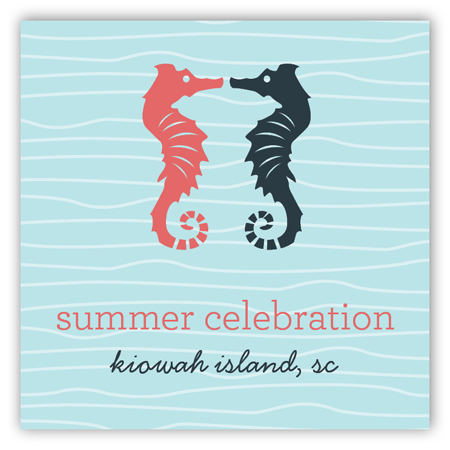 Kissing Seahorses Gift Tag