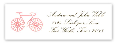 La Bicyclette Address Label