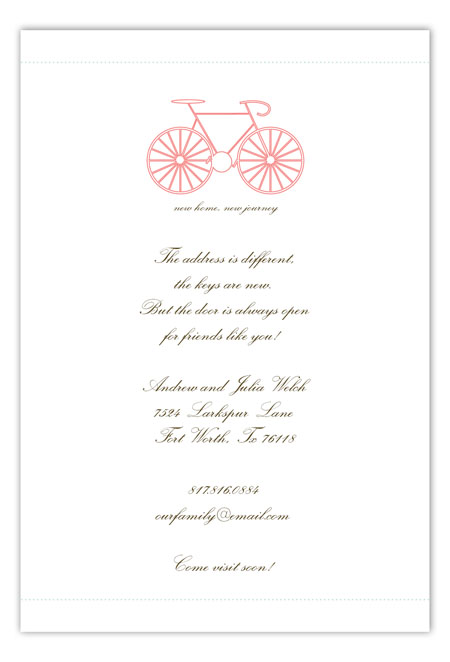 La Bicyclette Invitation