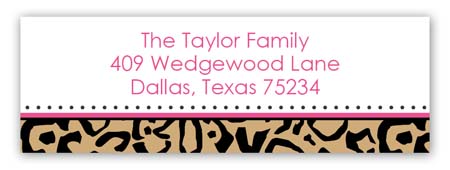 Leopard Address Label