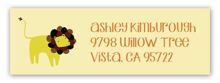 Little Lion Address Label