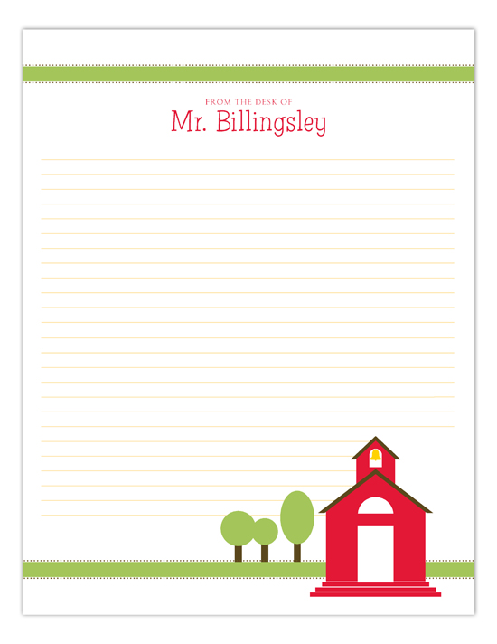 Little Red Schoolhouse Notepad