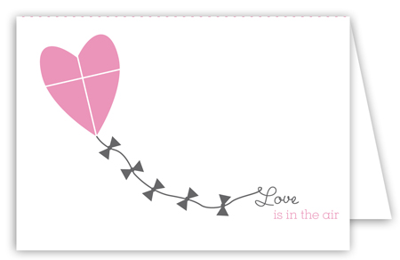 Love is in the Air Folded Valentine Card